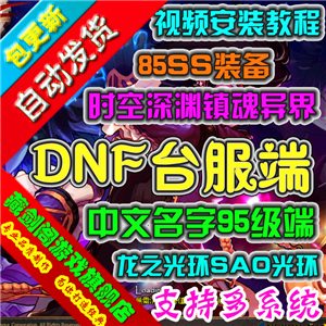 DNF单机版 台服中文角色名字95级端地下城与勇士龙之光环SAO光环修复连接异常闪退灰...