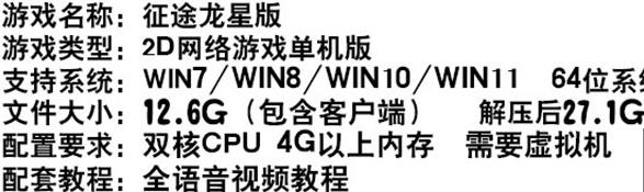 藏剑阁龙星征途单机版网游1转255级 完整任务带GM龙星征途单机版网游1转255级 完整...