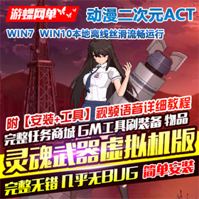 动漫ACT灵魂武器单机版虚拟机一键端GM刷元宝金钱装备