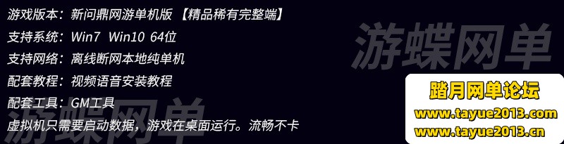 新问鼎单机版回合制端游单人副本内置GM刷元宝金钱等级物品装备