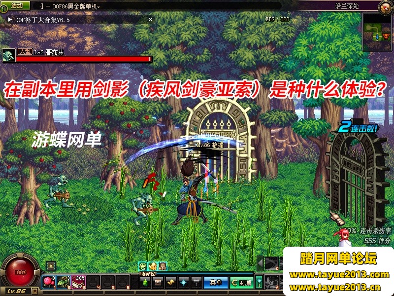 DOF单机版86黑金第二版完整任务单人副本革新丝滑技能GM网单