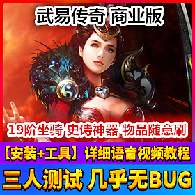 【踏月网单】新武易传奇 37W商版网游单机版全BOSS神翼神器版网单