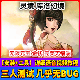 【踏月网单】灵境库洛幻境网游单机版一键端 随意修改人物等级版网单