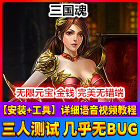 【踏月网单】三国魂一键端网游单机版 至尊VIP9完美商城无限元宝版网单