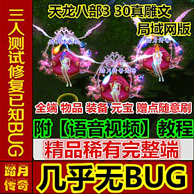 【踏月网单】天龙八部30真雕文局域网网游单机版GM工具