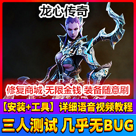 【踏月网单】龙心传奇完美端网游单机版 全地图开放含GM工具