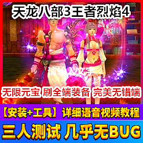 【踏月网单】天龙八部3 王者烈焰4网游单机版一键端带GM工具