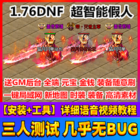 【踏月网单】1.76DNF网游单机局域网版 五代新纪元假人攻城版