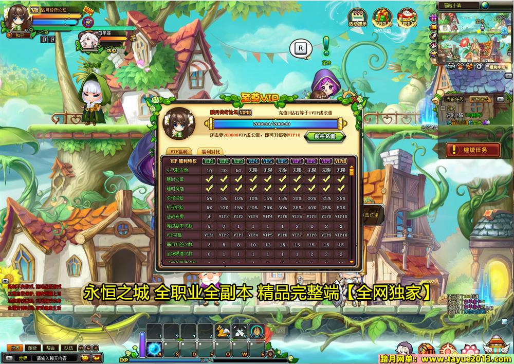 【永恒之城一键端单机版】横版仿冒险岛网页网单游戏GM刷元宝等级功勋战魂