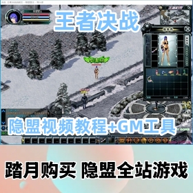【王者决战网游单机版群服端】稀有精品VM一键单机端+隐盟视频教程+游戏GM工具