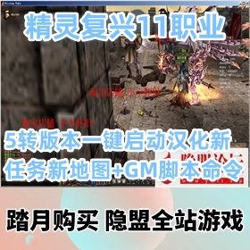 【精灵复兴网游单机版】免虚拟机单机版11职业5转版本一键启动汉化新任务新地图+GM...