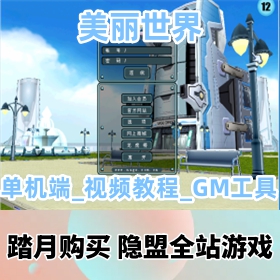 【美丽世界网游单机版】价值200元的完美精品端VM游戏服务端_视频教程_GM工具