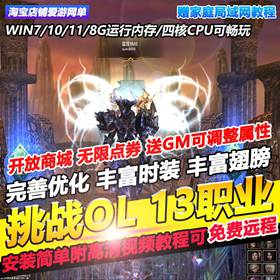 挑战OL单机版13职业新时装翅膀完善商城送GM怀旧网游单机虚拟机端